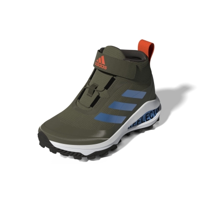 adidas Running Shoes Fortarun (Leisure, All Terrain, Cloudfoam, Velcro) Olive Green Kids